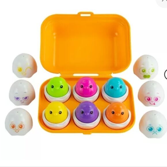 Lamaze Sort & Squeak Eggs, Shape Sorter, Color Matching Toy - 7ct - Picture 1 of 4